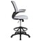 Emma and Oliver Mid-Back Mesh Ergonomic Drafting Chair with Foot Ring and Flip-Up Arms